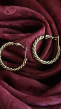 Strength – Twisted Gold Earrings for Women | Faith Earrings for Everyday Wear