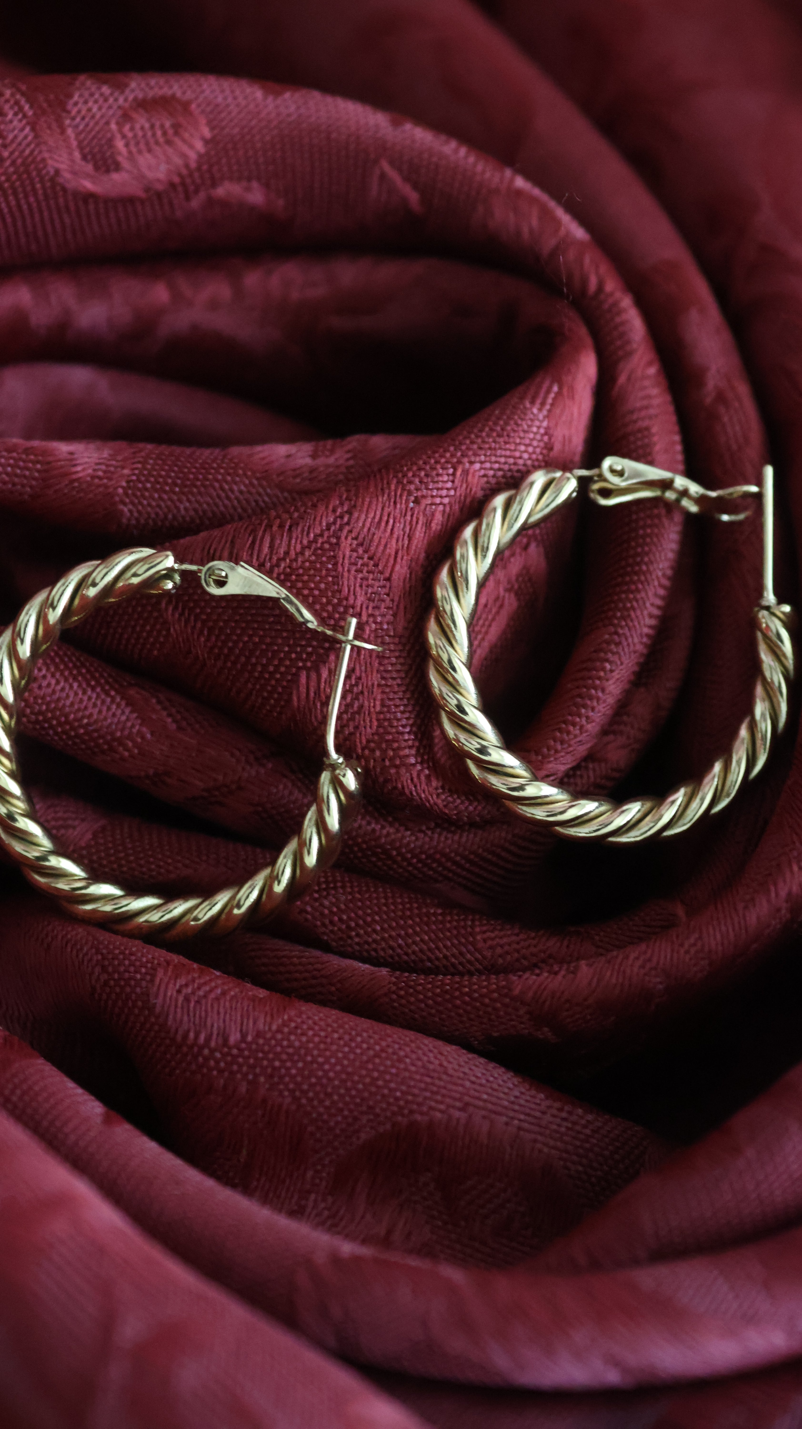 Strength – Twisted Gold Earrings for Women | Faith Earrings for Everyday Wear