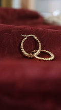 Graceful – Gold Twisted Hoop Earrings for Women | Everyday Faith Earrings